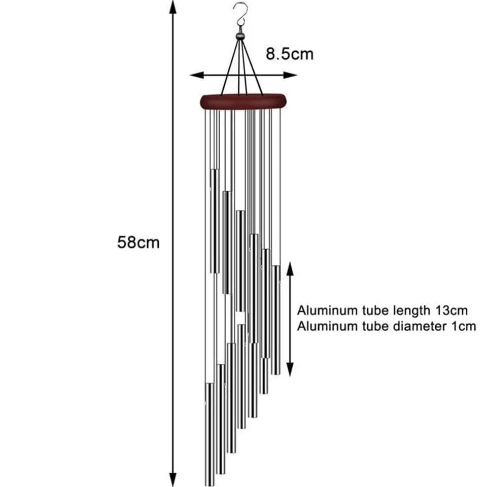 S Shape Musical Wind Chime, 12 Tubes Metal Musical Wind Chimes, Aluminum Soothing Musical Bell, Outdoor Yard Decoration Large Wind Chimes Bells, Musical Wind Pendant Bells Decor for Home Office, Nordic Classic Handmade Ornament Garden Patio S Shape Musical Wind Chime, 12 Tubes Metal Musical Wind Chimes, Aluminum Soothing Musical Bell, Outdoor Yard Decoration Large Wind Chimes Bells, Musical Wind Pendant Bells Decor for Home Office, Nordic Classic Handmade Ornament Garden Patio